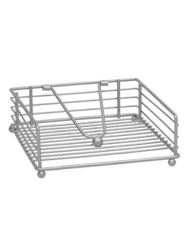 SERVILLETERO METAL GETAFE 18X18X7CM PLATA