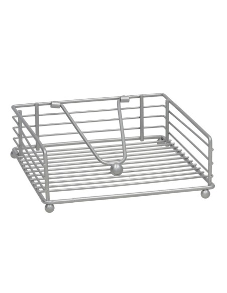 SERVILLETERO METAL GETAFE 18X18X7CM PLATA