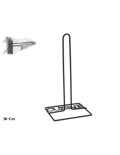 PORTARROLLOS COCINA METAL CUISINE 16X14X31CM NEGRO