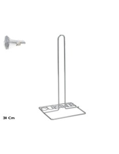 PORTARROLLOS COCINA METAL CUISINE 16X14X31CM PLATA