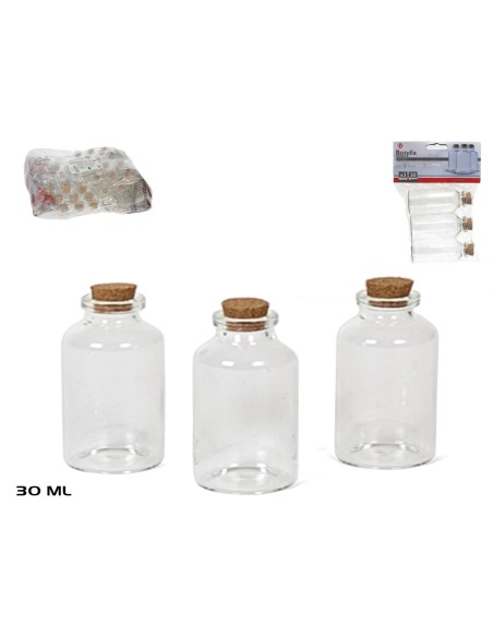 BOTELLA MINI X3 CRISTAL C/TAPON