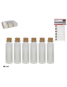 SET BOTELLA X6 TRANS 18ML  T/CORCHO