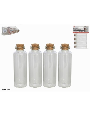 SET BOTELLA X4 TRANS. T/CORCHO 32ML