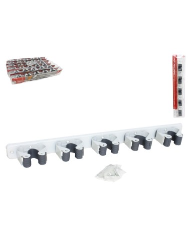 PORTAESCOBAS X5  37X3X4,5 CM