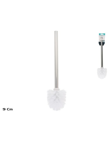 ESCOBILLA WC MANGO METAL 9,5 CM BLANCA