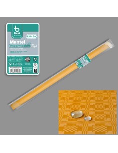 ROLLO MANTEL PLASTIFICADO AMARILLO 5 X 1,20 M MANTEL PLASTIF