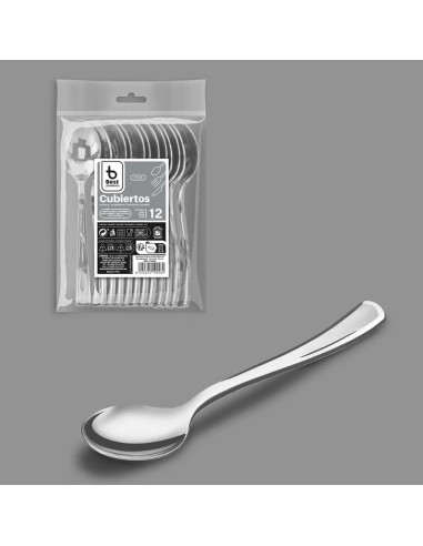 S/12 CUCHARA POSTRE-CAFÉ PLATA REUT 13 CM