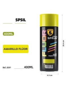 SPRAY PINTURA AMARILLO FLUORESCENTE 400ML