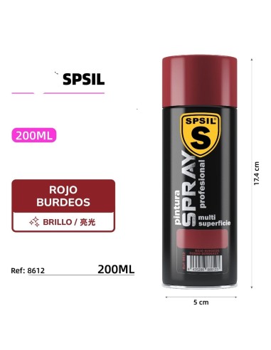 SPRAY PINTURA ROJO BURDEOS 200ML