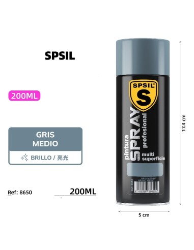 SPRAY GRIS MEDIO 200ML