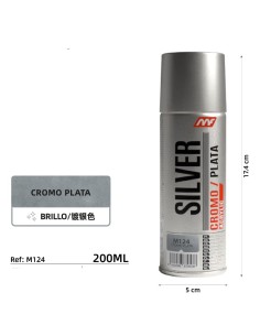 PINTURA CROMO PLATA 200ML