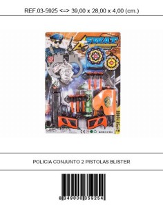 POLICIA CONJUNTO 2 PISTOLAS BLISTER