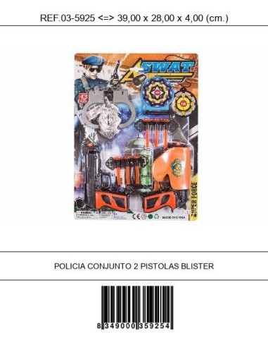 POLICIA CONJUNTO 2 PISTOLAS BLISTER