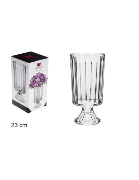 FLORERO CRISTAL AQUAMARINE 23CM