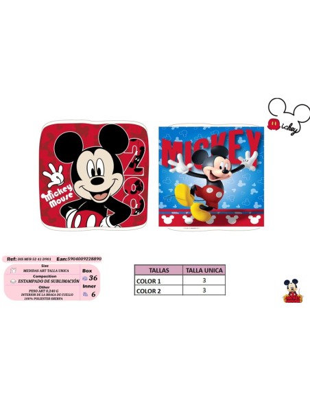 BRAGA CUELLO POLAR NIÑO MICHEY MOUSE 2 surt
