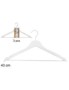 PACK 3 PERCHAS MADERA BLANCA 43CM