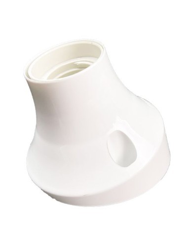 PORTALAMPARAS DE ZOCALO BASE CURVA E27 BLANCO