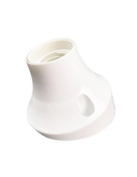 PORTALAMPARAS DE ZOCALO BASE CURVA E27 BLANCO