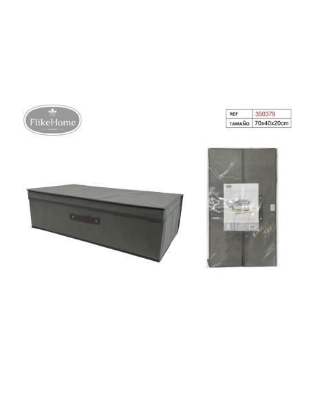 CAJA DE ALMACENAMIENTO 70X40X20CM GRIS