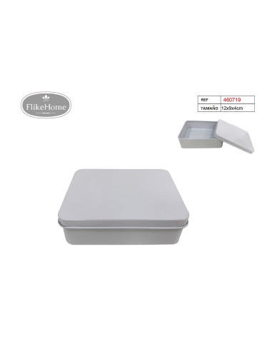 CAJITA DE METAL 12X9X4CM BLANCO