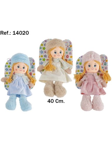 MUÑECA INVIERNO 3 COL. 40CM. (3)(48)