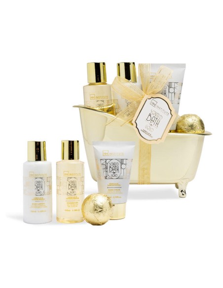 IDC INSTITUTE SCENTED BATH GOLD BATHTUB 4PCS