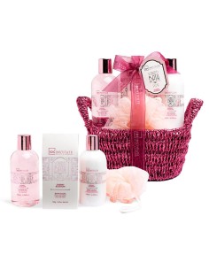 IDC INSTITUTE SCENTED BATH ROSE CARE BASKET 4PCS