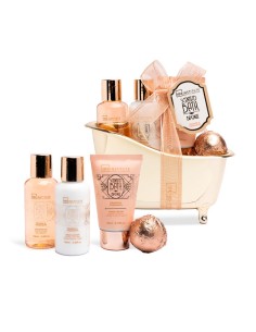 IDC INSTITUTE SCENTED BATH BRONZE GIFT SET BATHTUB