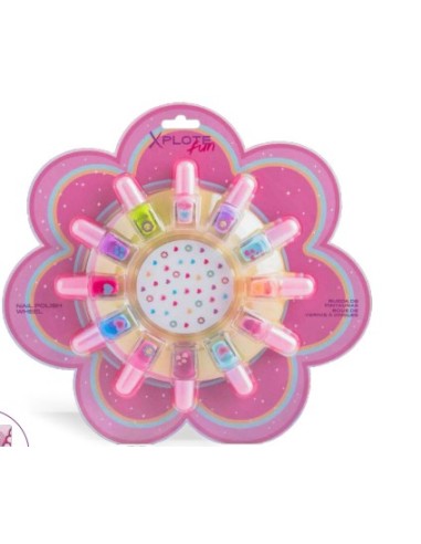 XPLOTE FUN COLORFUL FLOWER NAIL POLISH WHEEL
