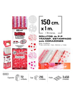 ROLLO P.P ESPECIAL CORAZONES 150X100CM