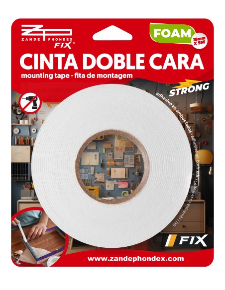 CINTA DOBLE CARA 5MX18MM