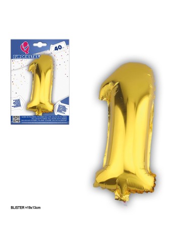 GLOBOS FOIL ORO 40CM.*1* PQ.12U C/360U
