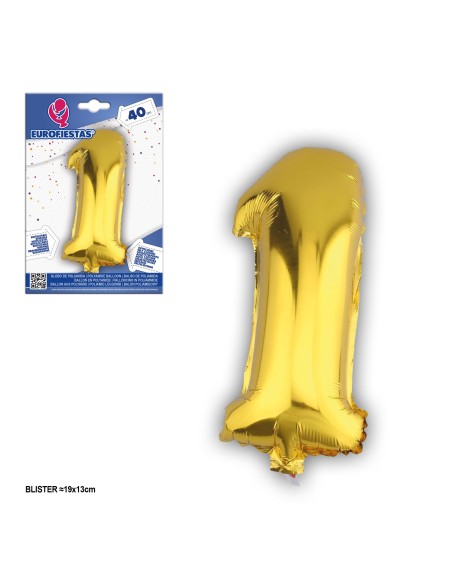 GLOBOS FOIL ORO 40CM.*1* PQ.12U C/360U