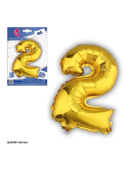 GLOBOS FOIL ORO 40CM.*2* PQ.12U C/360U