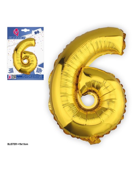 GLOBOS FOIL 80CM *6* PQ.12.C/360