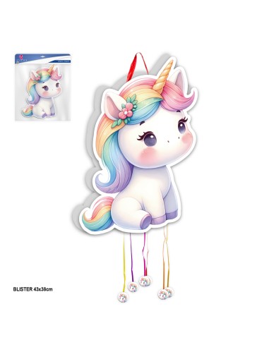 PIÑATA UNICORNIO KAWAII 45cm PQ.10 C/100U