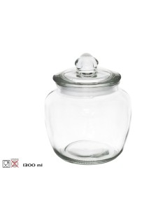 TARRO C/ TAPA CRISTAL LUCIA 1300ML
