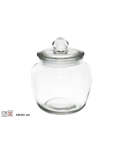 TARRO C/ TAPA CRISTAL LUCIA 1300ML