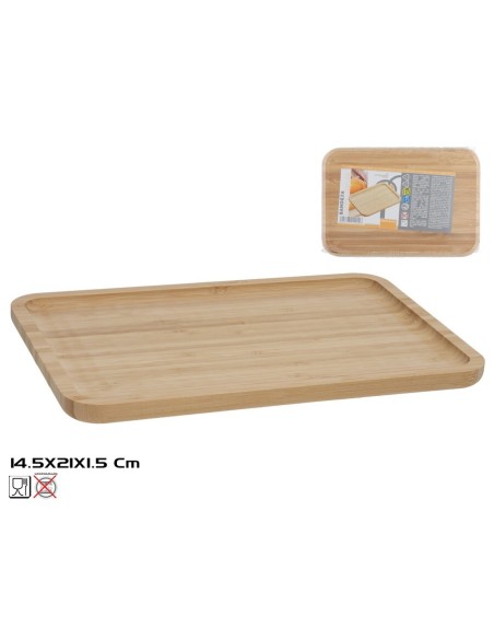 BANDEJA BAMBU NATURE 21X14,5X1,5CM