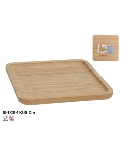 BANDEJA BAMBU NATURE 24X24X1,5CM