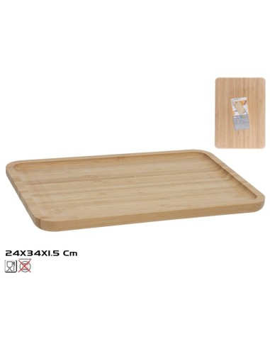 BANDEJA BAMBU NATURE 34X14X1,5CM