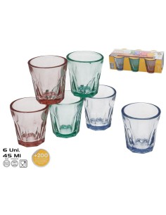 SET 6 VASOS EVEREST 45 ML COLOR