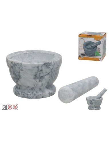 MORTERO C/MANO MARMOL CAEL 10X7CM