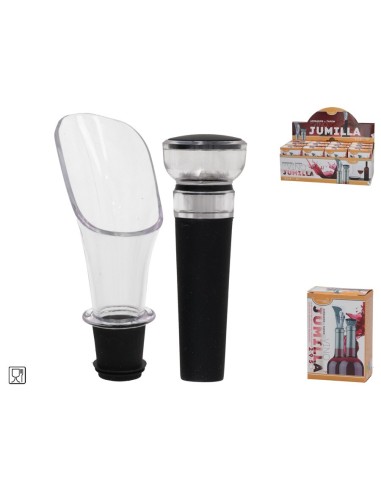 SET AIREADOR + TAPON VINO JUMILLA 5X2X9.5CM