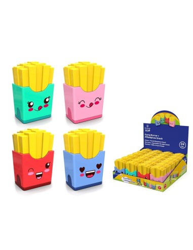 GOMA DE BORRAR + AFILALAPIZ SNACK