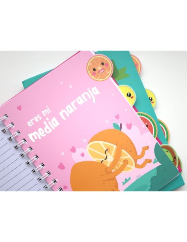 CUADERNO A5 FRUITS CON SEPARADORES