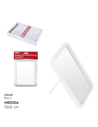 ESPEJO TOCADOR 15x12 CM BLANCO