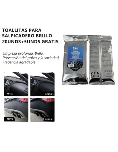 TOALLITAS PARA SALPICADERO BRILLO  COCHE