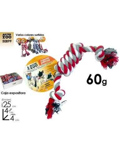 JUGUETE PERRO CUERDA NUDOS 60G