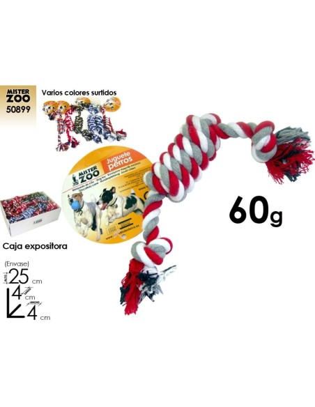 JUGUETE PERRO CUERDA NUDOS 60G